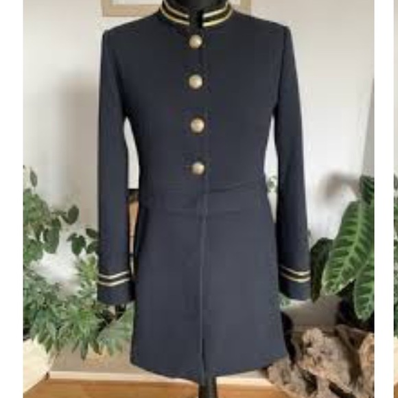 Zara Military Navy Jacket - Picture 2 of 9